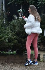 CHLOE ROSS Out for Christmas Tree Shopping in Chigwell 11/25/2020