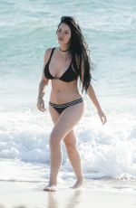 CLAUDIA ALENDE in Bikini at a Beach in Miami 04/14/2017