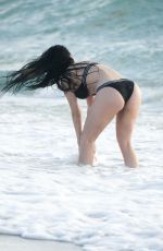 CLAUDIA ALENDE in Bikini at a Beach in Miami 04/14/2017