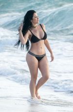 CLAUDIA ALENDE in Bikini at a Beach in Miami 04/14/2017