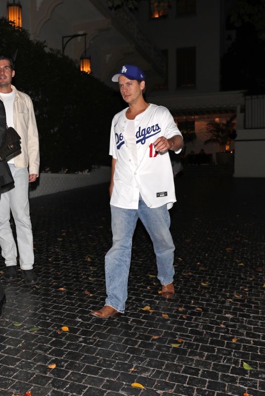 Cole Sprouse leaving the Chateau Marmont Hotel after enjoying their night out in Los Angeles 10/28/2025