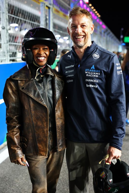 CYNTHIA ERIVO at Pirelli Hot Laps with Jenson Button at F1 Grand Prix of Las Vegas 11/22/2025