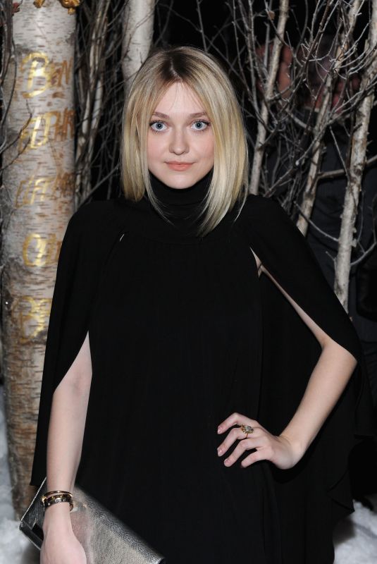 DAKOTA FANNING at Barneys NY Baz Dazzled Holiday Window Unveiling Dinner 11/13/2014
