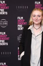 DAKOTA FANNING at Film Independent Evening and Reception with Kristen Stewart for The Chronology of Water in West Hollywood 11/09/2025