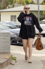 DAKOTA FANNING Runs Errands in a Dodgers World Series Hoodie in Toluca Lake 11/13/2025