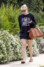 DAKOTA FANNING Runs Errands in a Dodgers World Series Hoodie in Toluca Lake 11/13/2025