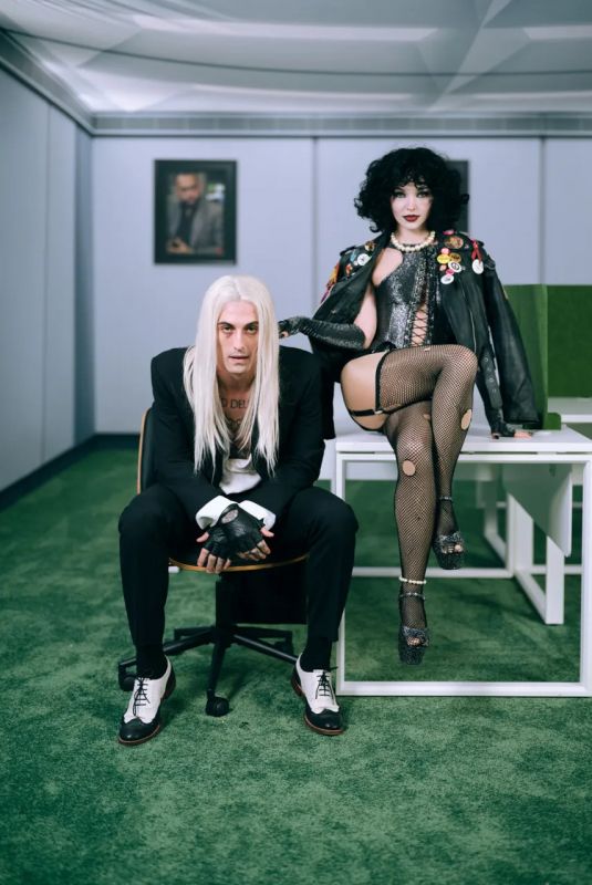 DOVE CAMERON and Damiano David – Vas J Morgan Halloween’s Party Portrait for Vogue, October 2025