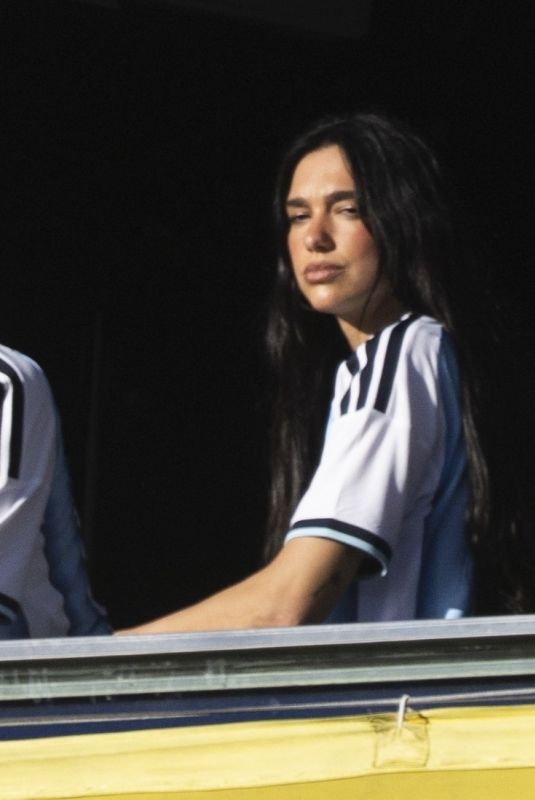 DUA LIPA at Boca Juniors vs River Plate Soccer Match in Buenos Aires 11/09/2025