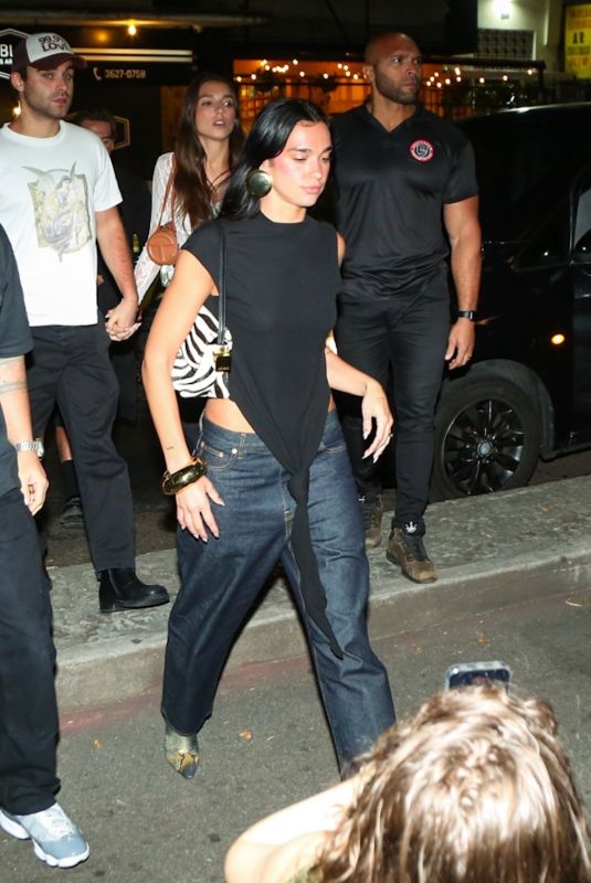 DUA LIPA Greets Her Fans After Dinner with Friends in Rio De Janeiro 11/20/2025
