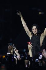 DUA LIPA Performs on Her Radical Optimism Tour at Area Externa da Farmasi Arena in Rio de Janeiro 11/22/2025