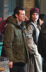 DUA LIPA Visits Callum Turner as He Films scenes for One Night Only in New York City 11/04/2025