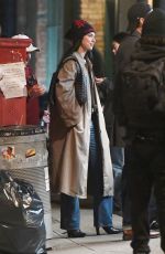 DUA LIPA Visits Callum Turner as He Films scenes for One Night Only in New York City 11/04/2025