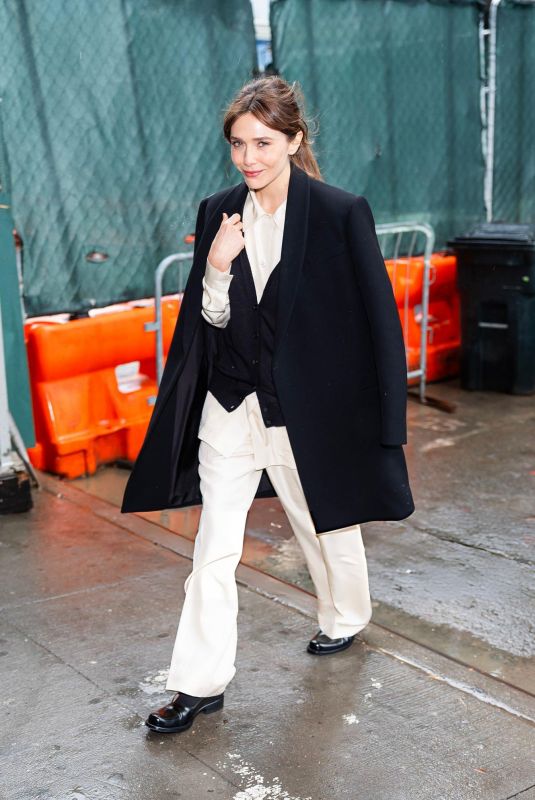 ELIZABETH OLSEN Out in Midtown in New York 11/10/2025