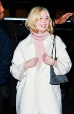 ELLE FANNING Arrives at a Sentimental Value Q & A in New York City 11/10/2025