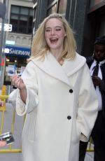 ELLE FANNING Arrives at Good Morning America Studio in New York City 11/07/2025