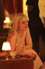ELLE FANNING Arrives at Governors Awards Afterparty at Chateau Marmont in West Hollywood 11/16/2025