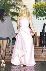 ELLE FANNING Arrives at Governors Awards Afterparty at Chateau Marmont in West Hollywood 11/16/2025