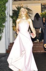 ELLE FANNING Arrives at Governors Awards Afterparty at Chateau Marmont in West Hollywood 11/16/2025