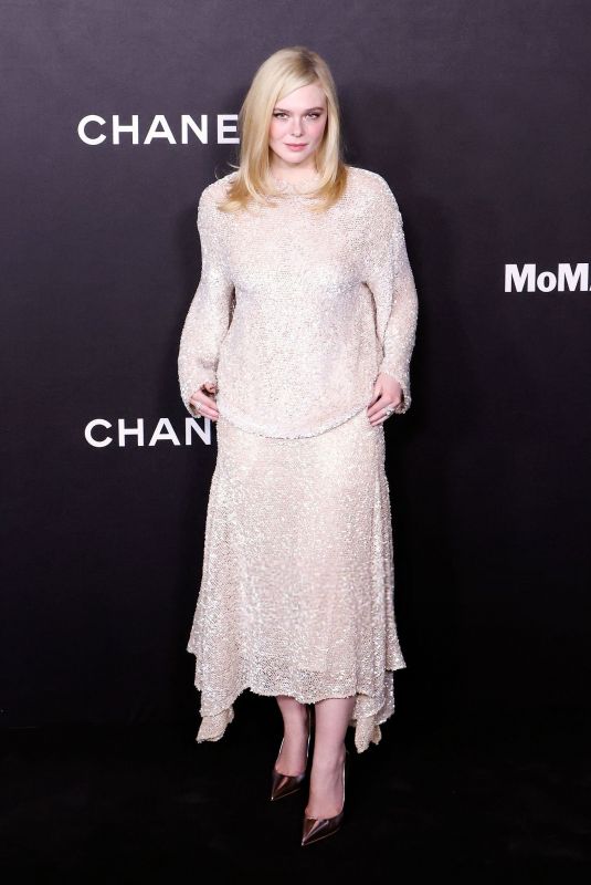 ELLE FANNING at The Museum of Modern Art Film Benefit in New York City 11/12/2025