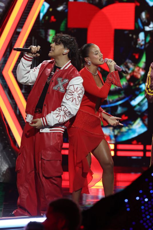 EMILIA MERNES Performs at 2025 Billboard Latin Music Awards at James L. Knight Center in Miami 10/23/2025