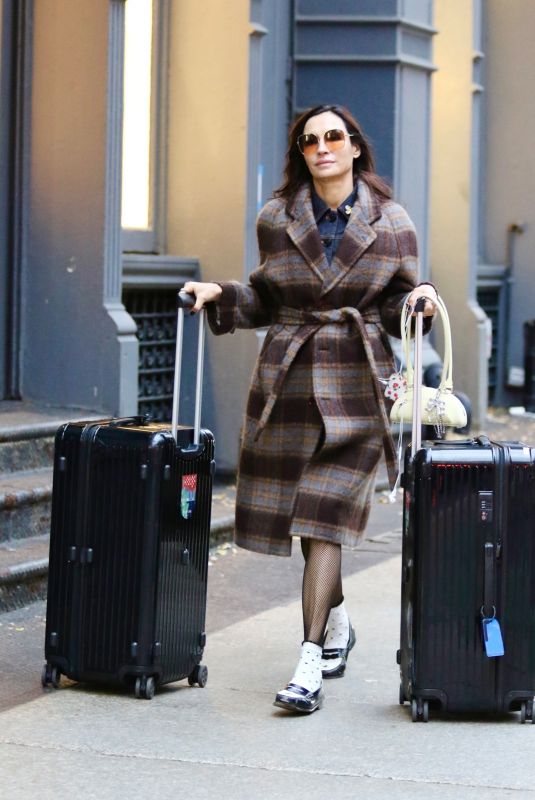 FAMKE JANSSEN Out in SoHo in New York 11/18/2025