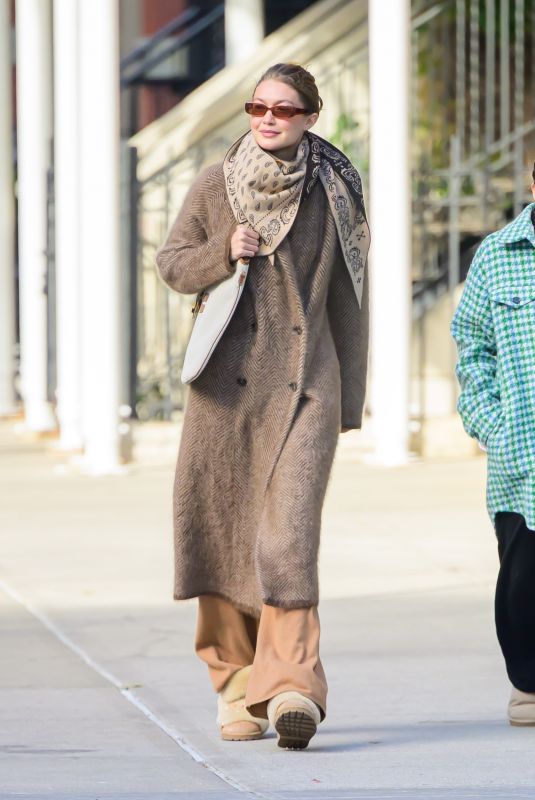 GIGI HADID Out and About in New York City 11/18/2025