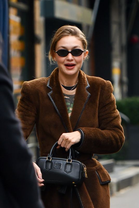 GIGI HADID Out for Luch at Sadelle’s in New York 11/19/2025