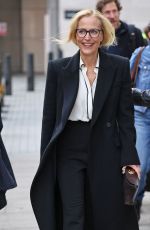 GILLIAN ANDERSON Arrives at BBC Studios in London 11/04/2025