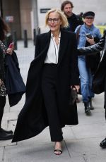 GILLIAN ANDERSON Arrives at BBC Studios in London 11/04/2025