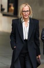GILLIAN ANDERSON Arrives at BBC Studios in London 11/04/2025