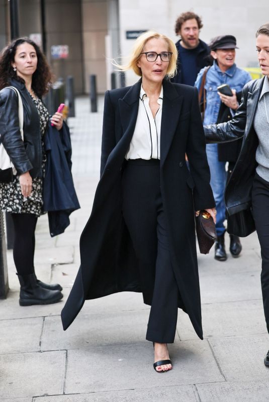 GILLIAN ANDERSON Arrives at BBC Studios in London 11/04/2025