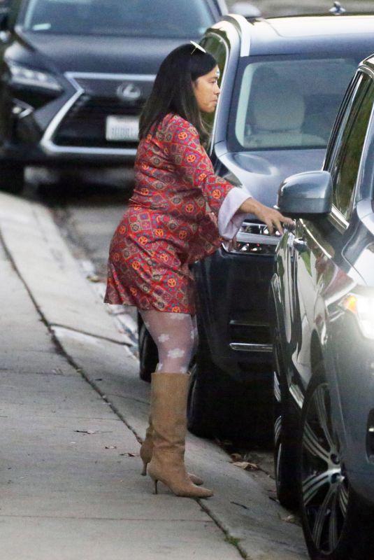 GINA RODRIGUEZ Heading to a Halloween Party in Los Angeles 10/31/2025