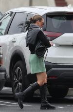 HILARY DUFF in a Kneehigh Boots and Green Skirt Out in Los Angeles 11/12/2025