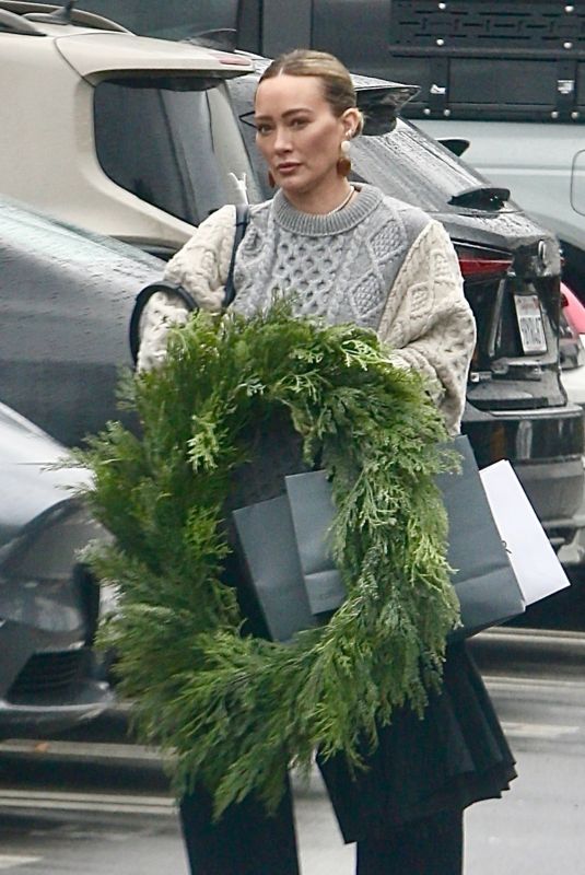 HILARY DUFF Out Shopping for Holiday Decor in Los Angeles 11/17/2025