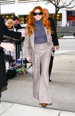ISLA FISHER Arrives at CBS Studios in New York City 11/10/2025