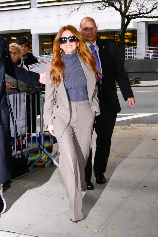 ISLA FISHER Arrives at CBS Studios in New York City 11/10/2025