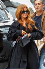 ISLA FISHER Returns to Her Hotel After Late Night With Seth Meyers in New York 10/29/2025