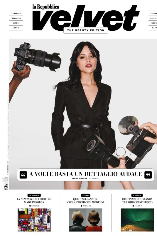 JENNA ORTEGA in La Repubblica Moda e Beauty, November 2025