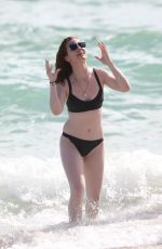 JESS GLYNNE in Bikini at a Beach in Miami 12/31/2015