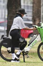 JESSICA ALBA Rides an E-bike Out and About in Gold Coast 11/01/2025