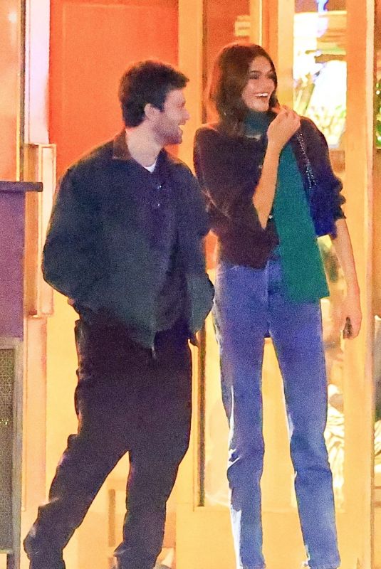 KAIA GERBER and Jon Rudnitsky Leaves a Dinner at Sunset Tower Hotel 11/17/2025