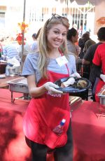 KATE MANSI at Thanksgiving Dinner at LA Mission 11/27/2013