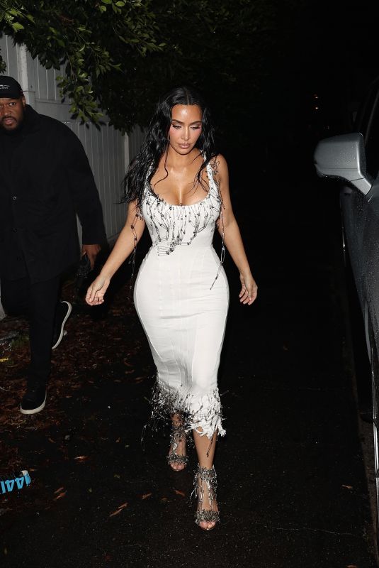 KIM KARDASHIAN Arrives at Petra Collins