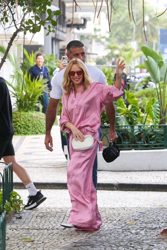 KYLIE MINOGUE Out and About in Rio De Janeiro 11/04/2025