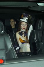 MADELAINE PETSCH Arrives at Vas J Morgan