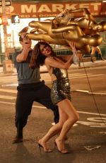 MONICA BARBARO and Callum Turner on the Set of One Night Only in New York City 11/10/2025