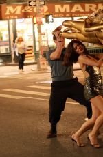 MONICA BARBARO and Callum Turner on the Set of One Night Only in New York City 11/10/2025