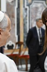 MONICA BELLUCCI at Pope Leo XIV Hosted an Audience with Cinema and Television Representatives in Vatican City 11/15/2025