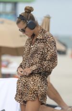 NINA AGDAL in Bikini at a Beach in Miami 11/01/2025