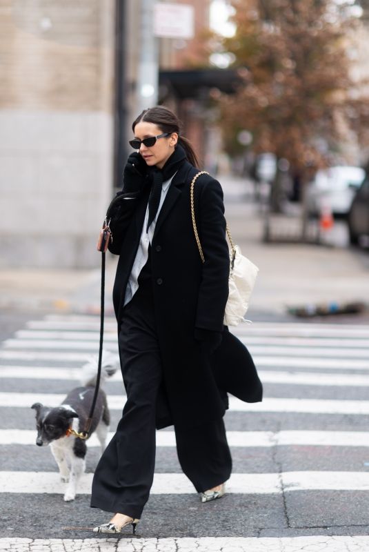 NINA DOBREV Out with Her Dog in Greenwich Village in New York City 11/13/2025